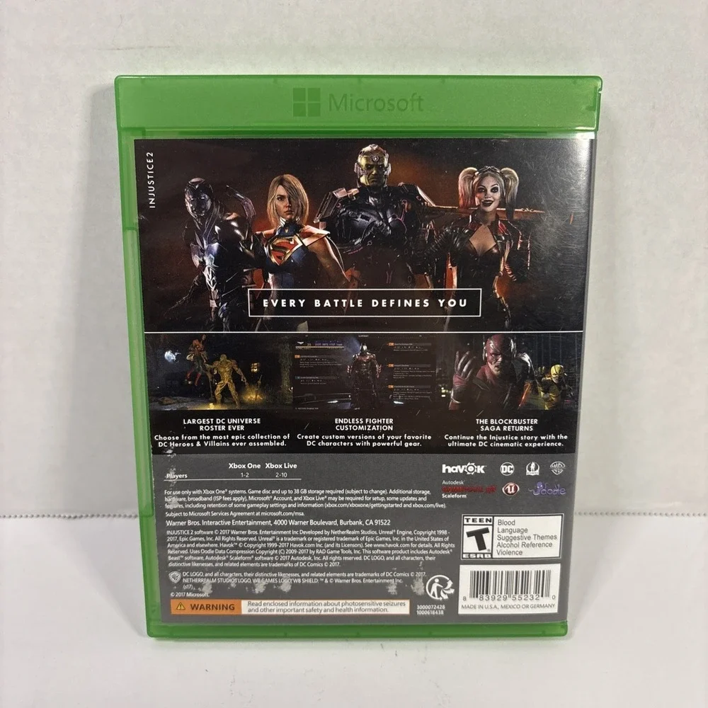 Injustice 2 Xbox One Game – WB Games, Tested, Works Great